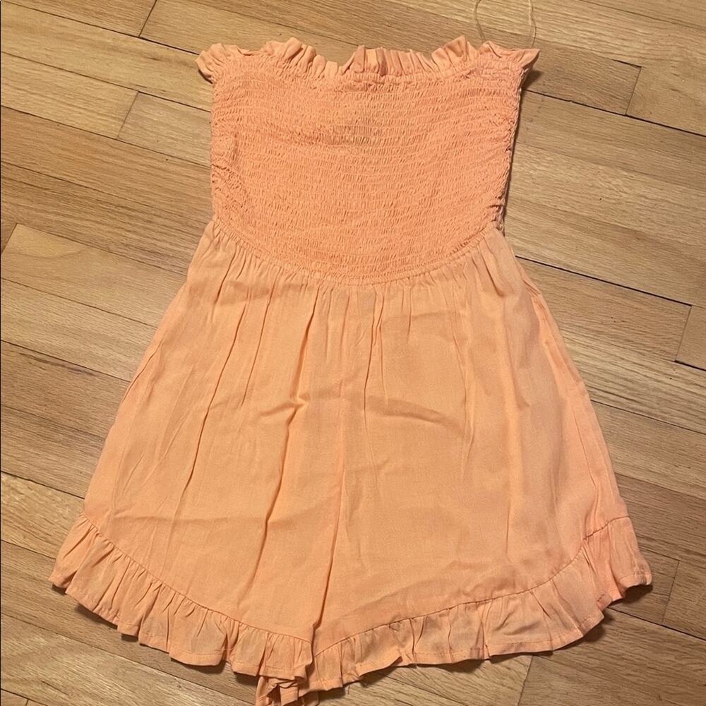 Orange / peach romper xs rue 21